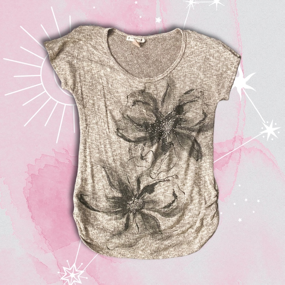 Cream Semi-Sheer Top